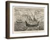 Bartholomew Diaz Portuguese Navigator Sails to the Cape-A. Fieg-Framed Art Print