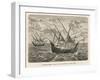 Bartholomew Diaz Portuguese Navigator Sails to the Cape-A. Fieg-Framed Art Print