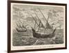 Bartholomew Diaz Portuguese Navigator Sails to the Cape-A. Fieg-Framed Art Print