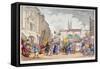 Bartholomew Fair, West Smithfield, City of London, 1813-Thomas Rowlandson-Framed Stretched Canvas