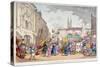 Bartholomew Fair, West Smithfield, City of London, 1813-Thomas Rowlandson-Stretched Canvas