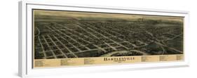 Bartlesville, Oklahoma - Panoramic Map-Lantern Press-Framed Premium Giclee Print