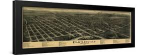 Bartlesville, Oklahoma - Panoramic Map-Lantern Press-Framed Art Print