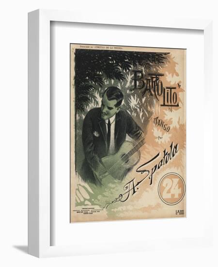 Bartolito, Tango Sheet Music Cover, Printed by Breyer Hermanos, Buenos Aires, C.1910-null-Framed Giclee Print
