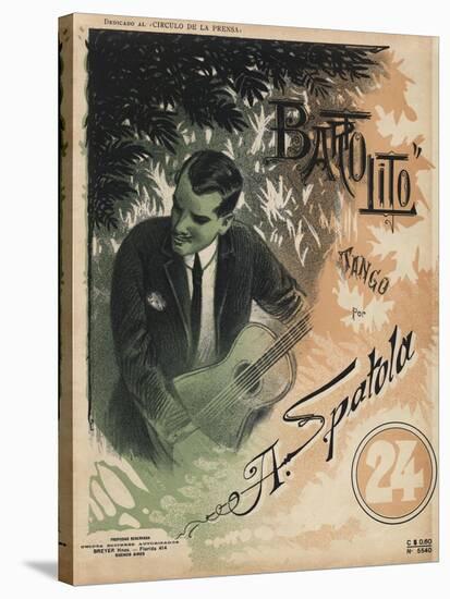 Bartolito, Tango Sheet Music Cover, Printed by Breyer Hermanos, Buenos Aires, C.1910-null-Stretched Canvas