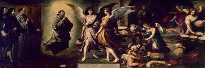 Archangel Michael hurls the devil into the abyss. Around 1665/68-Bartolome Esteban Murillo-Giclee Print