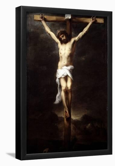 Bartolomé Esteban Murillo / 'Christ on the Cross', ca. 1675, Spanish School, Canvas, 185 cm x 1...-BARTOLOME ESTEBAN MURILLO-Framed Poster