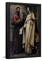 Bartolomé Esteban Murillo/ Saint Leander and Saint Bonaventure-BARTOLOME ESTEBAN MURILLO-Framed Poster