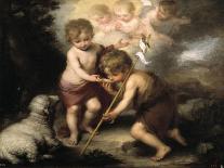 Christ and John the Baptist as Children, Between 1655 and 1660-Bartolomé Esteban Murillo-Giclee Print