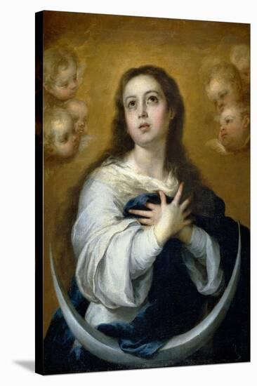 Bartolomé Esteban Murillo / 'The Immaculate Conception', ca. 1662, Spanish School, Oil on canva...-BARTOLOME ESTEBAN MURILLO-Stretched Canvas