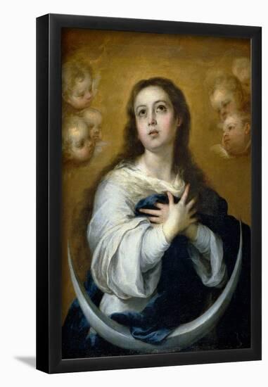 Bartolomé Esteban Murillo / 'The Immaculate Conception', ca. 1662, Spanish School, Oil on canva...-BARTOLOME ESTEBAN MURILLO-Framed Poster