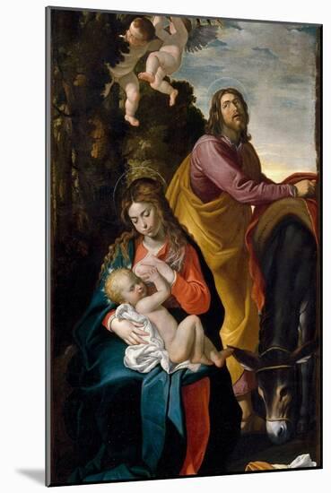 Bartolomé González / 'Rest on the Flight into Egypt', 1627, Spanish School, Oil on canvas, 155 c...-BARTOLOME GONZALEZ-Mounted Poster