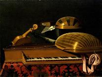 Still Life with Musical Instruments and Books, Mid of 17th C-Bartolomeo Bettera-Laminated Giclee Print