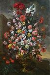 Lilies, Tulips, Carnations, Peonies, Convolvuli and Other Flowers in a Bronze Urn, 1718-Bartolomeo Bimbi-Mounted Giclee Print