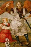 Madonna and Child Between Saints Fabian and Sebastian-Bartolomeo Della Gatta-Giclee Print