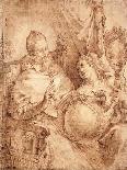 Madonna and Child Enthroned with Saint Anthony-Bartolomeo Passarotti-Giclee Print