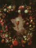 Chalice Surrounded by Flowers and Fruits (Oil on Canvas)-Bartolomeo Perez-Giclee Print