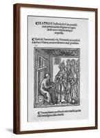 Bartolommeo De' Sacchi (Platina) Writing 'Historia De Vitis Pontificum Romanorum', 1505-null-Framed Giclee Print