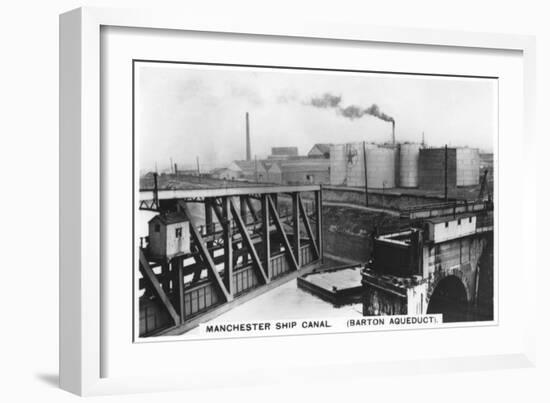 Barton Aqueduct, Manchester Ship Canal, 1936-null-Framed Giclee Print