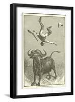 Barttelot's Adventure with a Buffalo-null-Framed Giclee Print