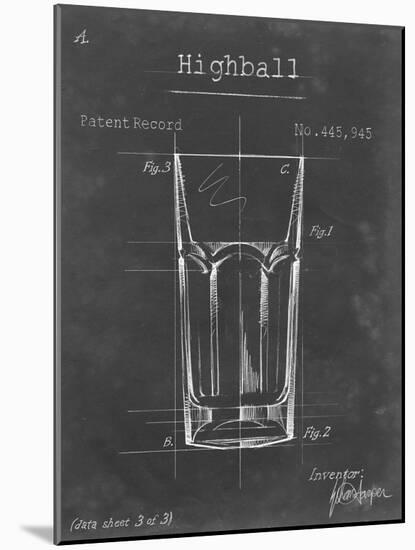 Barware Blueprint II-Ethan Harper-Mounted Art Print