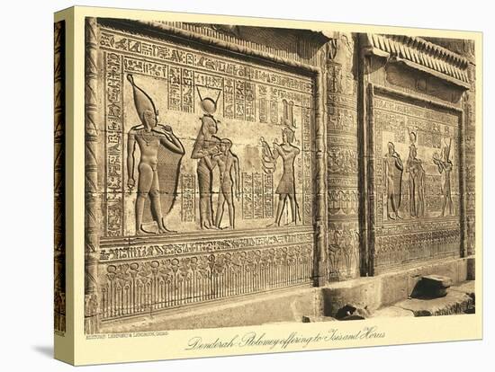 Bas Relief at Denderah Temple-null-Stretched Canvas