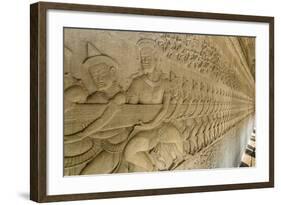 Bas-Relief Carvings from the Churning of the Sea of Milk Myth-Michael Nolan-Framed Photographic Print