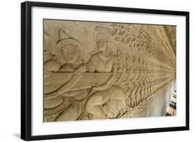 Bas-Relief Carvings from the Churning of the Sea of Milk Myth-Michael Nolan-Framed Photographic Print