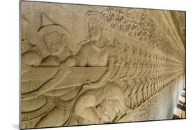 Bas-Relief Carvings from the Churning of the Sea of Milk Myth-Michael Nolan-Mounted Photographic Print