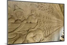 Bas-Relief Carvings from the Churning of the Sea of Milk Myth-Michael Nolan-Mounted Photographic Print