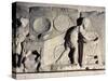 Bas-Relief Depicting Bread Making-null-Stretched Canvas