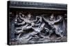 Bas Relief Depicting Durga Slaying Demon (Maheeshasuramardini). Brihadishwara Temple. Tanjore (Than-f9photos-Stretched Canvas