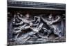 Bas Relief Depicting Durga Slaying Demon (Maheeshasuramardini). Brihadishwara Temple. Tanjore (Than-f9photos-Mounted Photographic Print