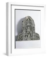 Bas-Relief Depicting Scenes of the Life of Buddha, Gandhara Period-null-Framed Giclee Print