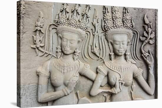 Bas-Relief Frieze at Angkor Wat-Michael Nolan-Stretched Canvas
