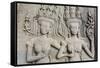 Bas-Relief Frieze at Angkor Wat-Michael Nolan-Framed Stretched Canvas