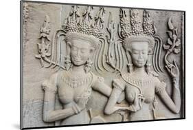 Bas-Relief Frieze at Angkor Wat-Michael Nolan-Mounted Photographic Print