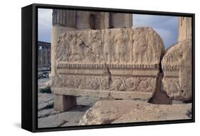 Bas-Relief from Temple of Bel or Baal, Palmyra-null-Framed Stretched Canvas