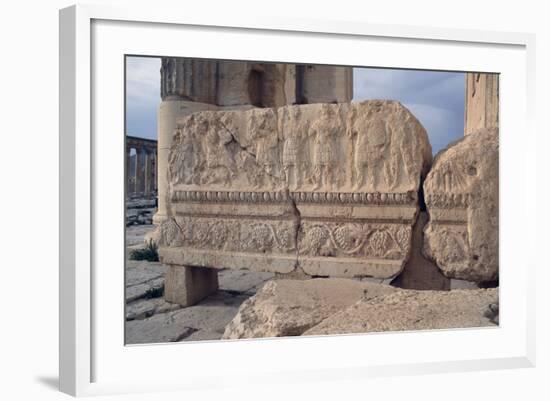 Bas-Relief from Temple of Bel or Baal, Palmyra-null-Framed Photographic Print