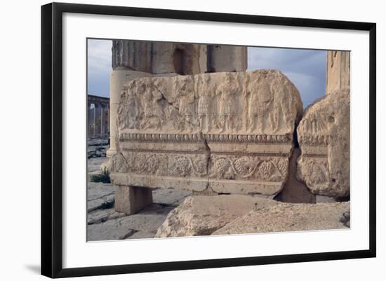 Bas-Relief from Temple of Bel or Baal, Palmyra-null-Framed Photographic Print