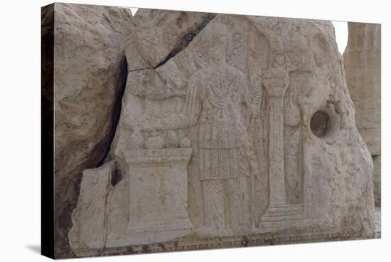 Bas-Relief from Temple of Bel or Baal, Palmyra-null-Stretched Canvas