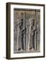 Bas-Relief from the South Stairs Depicting Soldiers, from Darius Palace in Persepolis-null-Framed Photographic Print