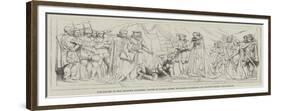 Bas-Relief in the Prince's Chamber, House of Lords, Queen Elizabeth Knighting Sir Francis Drake-null-Framed Giclee Print