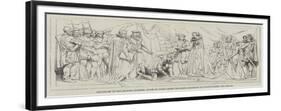 Bas-Relief in the Prince's Chamber, House of Lords, Queen Elizabeth Knighting Sir Francis Drake-null-Framed Giclee Print