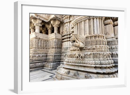 Bas Relief. Jagdish Temple. Udaipur Rajasthan. India-Tom Norring-Framed Photographic Print