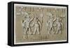 Bas Relief of Ancient Aztec Warriors-D.k. Bonatti-Framed Stretched Canvas