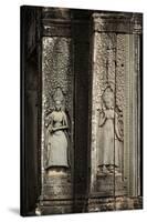 Bas-Relief of Apsara, Angkor World Heritage Site-David Wall-Stretched Canvas