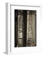 Bas-Relief of Apsara, Angkor World Heritage Site-David Wall-Framed Photographic Print