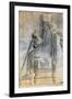 Bas-Relief of Hearing of King Darius I Sitting on Throne, Treasure Room, Persepolis-null-Framed Photographic Print