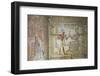 Bas Relief of Pharaoh Seti I Making an Offering to the Seated God Horus on Right-Richard Maschmeyer-Framed Photographic Print